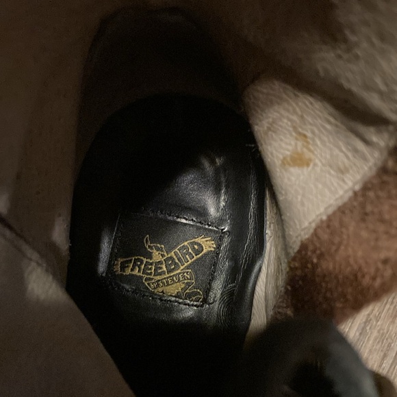 FREEBIRD BY STEVEN Manchester Black Rustic Leather combat boots size 8 - Picture 7 of 8